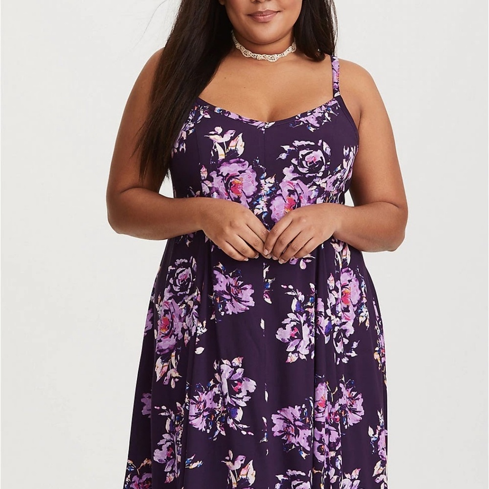 NWT Floral Challis Maxi Dress
